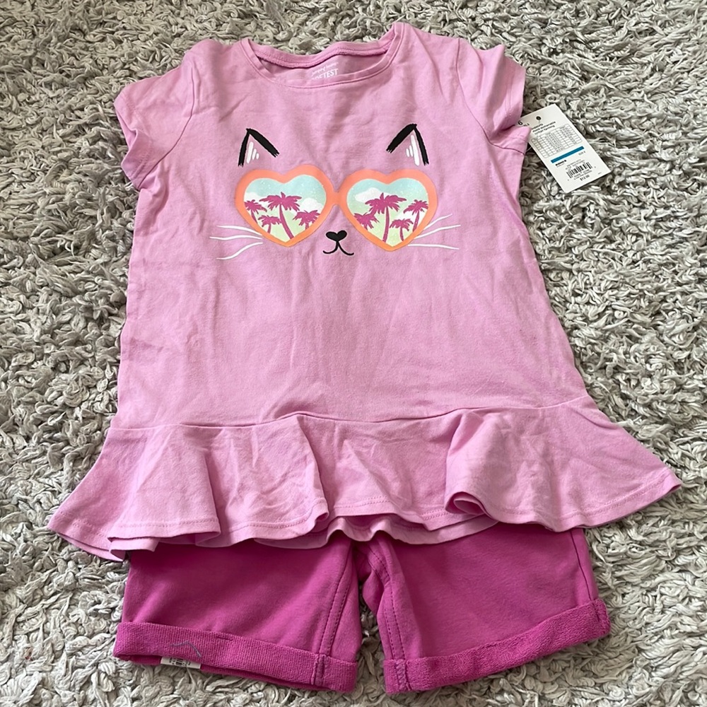 NWT Jumping Beans Softest Tee & Shorts, Size 6